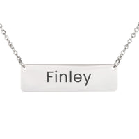 Load image into Gallery viewer, Finley Necklace – Personalized Name Chain - Custom Horizontal Bar Necklace for Women
