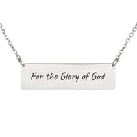 Load image into Gallery viewer, For the Glory of God Necklace - 1 Corinthians 10:31, Dainty Purpose Scripture Pendant for Daughter
