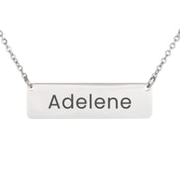 Load image into Gallery viewer, Adelene Necklace – Custom Name Horizontal Bar Necklace for Women
