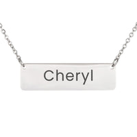 Load image into Gallery viewer, Cheryl Necklace – Personalized Name Chain - Custom Horizontal Bar Necklace for Women
