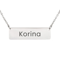 Load image into Gallery viewer, Korina Necklace – Personalized Name Chain - Custom Horizontal Bar Necklace for Women
