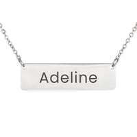 Load image into Gallery viewer, Adeline Necklace – Custom Name Horizontal Bar Necklace for Women
