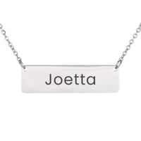 Load image into Gallery viewer, Joetta Necklace – Personalized Name Chain - Custom Horizontal Bar Necklace for Women
