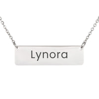 Load image into Gallery viewer, Lynora Necklace – Personalized Name Chain - Custom Horizontal Bar Necklace for Women
