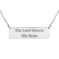 Load image into Gallery viewer, The Lord Directs His Steps Engraved Necklace - Guidance Scripture Gift for Daughter, Proverbs 16_9
