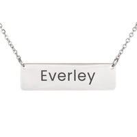 Load image into Gallery viewer, Everley Necklace – Custom Name Horizontal Bar Necklace for Women
