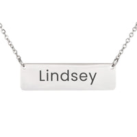 Load image into Gallery viewer, Lindsey Necklace – Custom Name Horizontal Bar Necklace for Women
