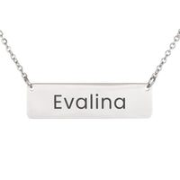 Load image into Gallery viewer, Evalina Necklace – Custom Name Horizontal Bar Necklace for Women
