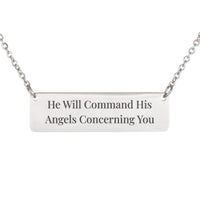 Load image into Gallery viewer, He Will Command His Angels Concerning You Necklace - Psalm 91:11 Protection Bible Jewelry, First Responder Gift
