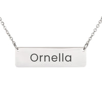 Load image into Gallery viewer, Ornella Necklace – Custom Name Horizontal Bar Necklace for Women
