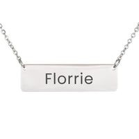 Load image into Gallery viewer, Florrie Necklace – Custom Name Horizontal Bar Necklace for Women
