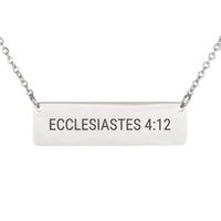 Load image into Gallery viewer, Ecclesiastes 4:12 Engraved Necklace, Bridal Gift - Wedding Bible Jewelry
