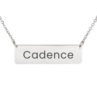 Load image into Gallery viewer, Cadence Necklace – Custom Name Horizontal Bar Necklace for Women
