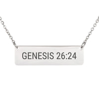 Load image into Gallery viewer, Genesis 26_24 Necklace - Courage Christian Pendant, Reassurance Gift
