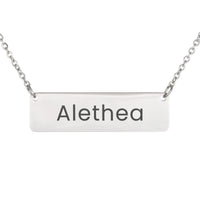 Load image into Gallery viewer, Alethea Necklace – Custom Name Horizontal Bar Necklace for Women

