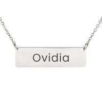 Load image into Gallery viewer, Ovidia Necklace – Personalized Name Chain - Custom Horizontal Bar Necklace for Women
