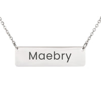 Load image into Gallery viewer, Maebry Necklace – Personalized Name Chain - Custom Horizontal Bar Necklace for Women
