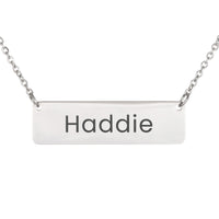Load image into Gallery viewer, Haddie Necklace – Personalized Name Chain - Custom Horizontal Bar Necklace for Women
