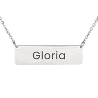 Load image into Gallery viewer, Gloria Necklace – Personalized Name Chain - Custom Horizontal Bar Necklace for Women
