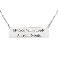 Load image into Gallery viewer, My God Will Supply All Your Needs Necklace - Faith Bible Scripture Gift for Sister, Philippians 4:19
