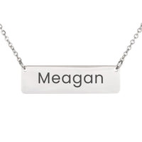 Load image into Gallery viewer, Meagan Necklace – Personalized Name Chain - Custom Horizontal Bar Necklace for Women
