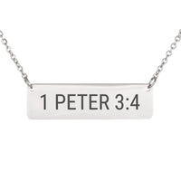 Load image into Gallery viewer, 1 Peter 3:4 Necklace, Gift for Wife - Women's Scripture Pendant
