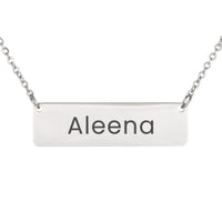 Load image into Gallery viewer, Aleena Necklace – Custom Name Horizontal Bar Necklace for Women
