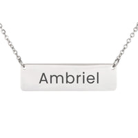 Load image into Gallery viewer, Ambriel Necklace – Custom Name Horizontal Bar Necklace for Women
