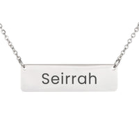 Load image into Gallery viewer, Seirrah Necklace – Custom Name Horizontal Bar Necklace for Women
