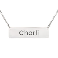 Load image into Gallery viewer, Charli Necklace – Personalized Name Chain - Custom Horizontal Bar Necklace for Women
