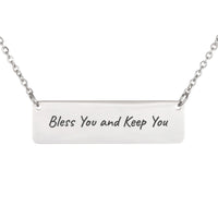 Load image into Gallery viewer, Bless You and Keep You Necklace, Numbers 6_24 Blessing Bible Verse Jewelry for Mom
