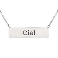 Load image into Gallery viewer, Ciel Necklace – Custom Name Horizontal Bar Necklace for Women
