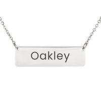Load image into Gallery viewer, Oakley Necklace – Personalized Name Chain - Custom Horizontal Bar Necklace for Women
