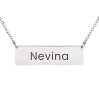 Load image into Gallery viewer, Nevina Necklace – Personalized Name Chain - Custom Horizontal Bar Necklace for Women
