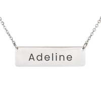 Load image into Gallery viewer, Adeline Necklace – Custom Name Horizontal Bar Necklace for Women

