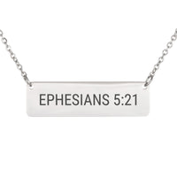 Load image into Gallery viewer, Ephesians 5:21 Necklace - Wedding Scripture Gift for Bride
