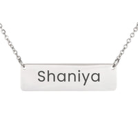 Load image into Gallery viewer, Shaniya Necklace – Custom Name Horizontal Bar Necklace for Women
