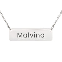 Load image into Gallery viewer, Malvina Necklace – Custom Name Horizontal Bar Necklace for Women
