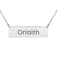 Load image into Gallery viewer, Orlaith Necklace – Custom Name Horizontal Bar Necklace for Women
