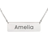 Load image into Gallery viewer, Amelia Necklace – Custom Name Horizontal Bar Necklace for Women
