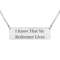 Load image into Gallery viewer, I Know That My Redeemer Lives Necklace, Job 19_25 Faith Bible Jewelry for Mom
