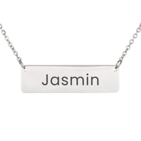 Load image into Gallery viewer, Jasmin Necklace – Personalized Name Chain - Custom Horizontal Bar Necklace for Women
