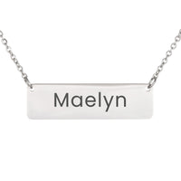 Load image into Gallery viewer, Maelyn Necklace – Personalized Name Chain - Custom Horizontal Bar Necklace for Women

