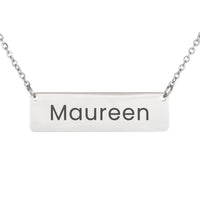 Load image into Gallery viewer, Maureen Necklace – Custom Name Horizontal Bar Necklace for Women
