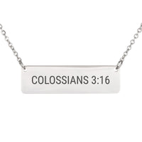 Load image into Gallery viewer, Colossians 3_16 Necklace - Wisdom Bible Jewelry for Her
