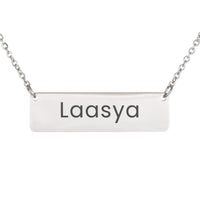 Load image into Gallery viewer, Laasya Necklace – Personalized Name Chain - Custom Horizontal Bar Necklace for Women

