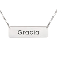 Load image into Gallery viewer, Gracia Necklace – Personalized Name Chain - Custom Horizontal Bar Necklace for Women
