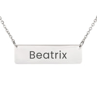 Load image into Gallery viewer, Beatrix Necklace – Custom Name Horizontal Bar Necklace for Women

