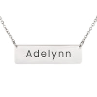 Load image into Gallery viewer, Adelynn Necklace – Custom Name Horizontal Bar Necklace for Women
