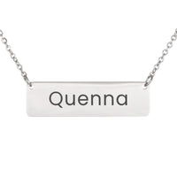 Load image into Gallery viewer, Quenna Necklace – Personalized Name Chain - Custom Horizontal Bar Necklace for Women
